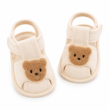 Cream Bear Sandals - professional studio photo
