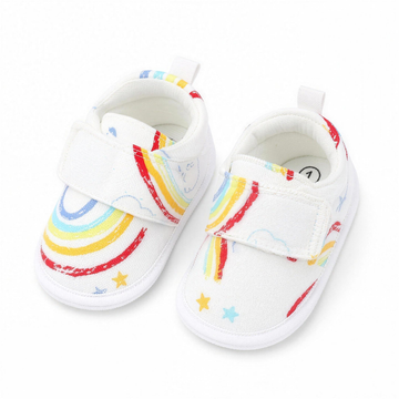 Rainbow Print Sneakers - professional studio photo
