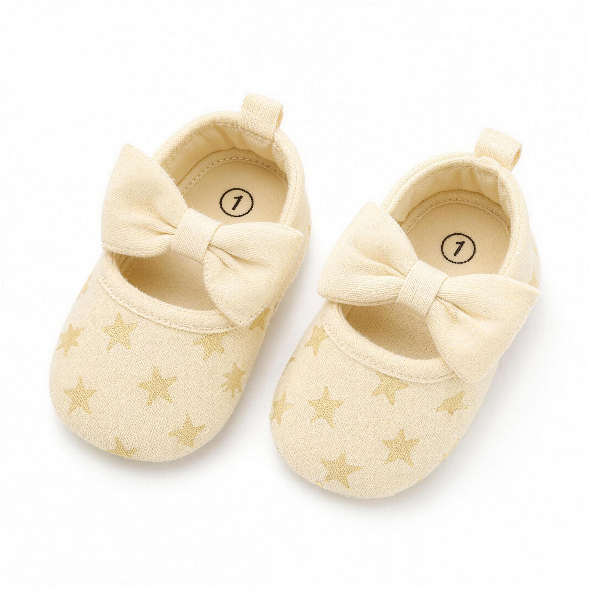 Gold Star Bow Shoes - professional studio photo