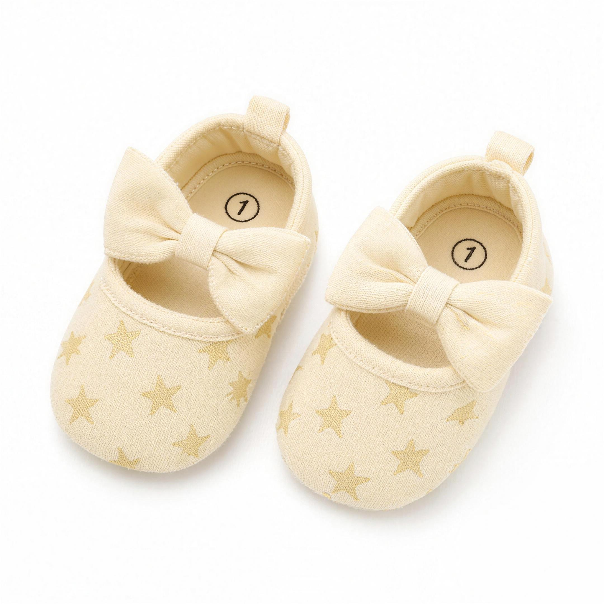 Gold Star Bow Shoes - professional studio photo