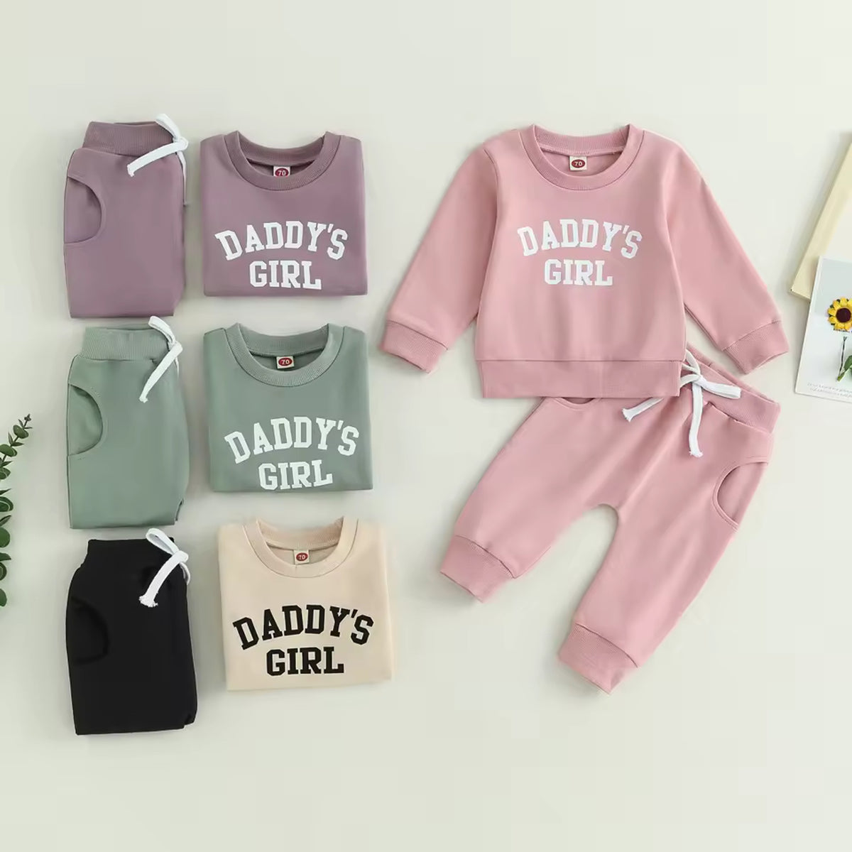 Daddy's Girl Sweatshirt & Jogger Set - all 4 colors