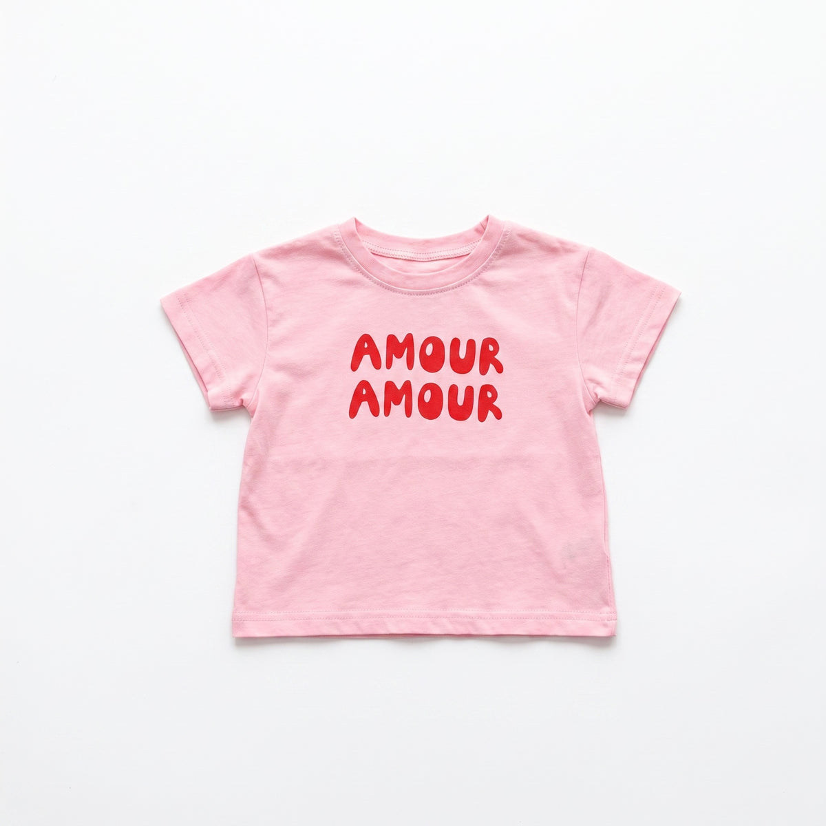 Amour Amour Tee - Pink - toddler graphic t-shirt