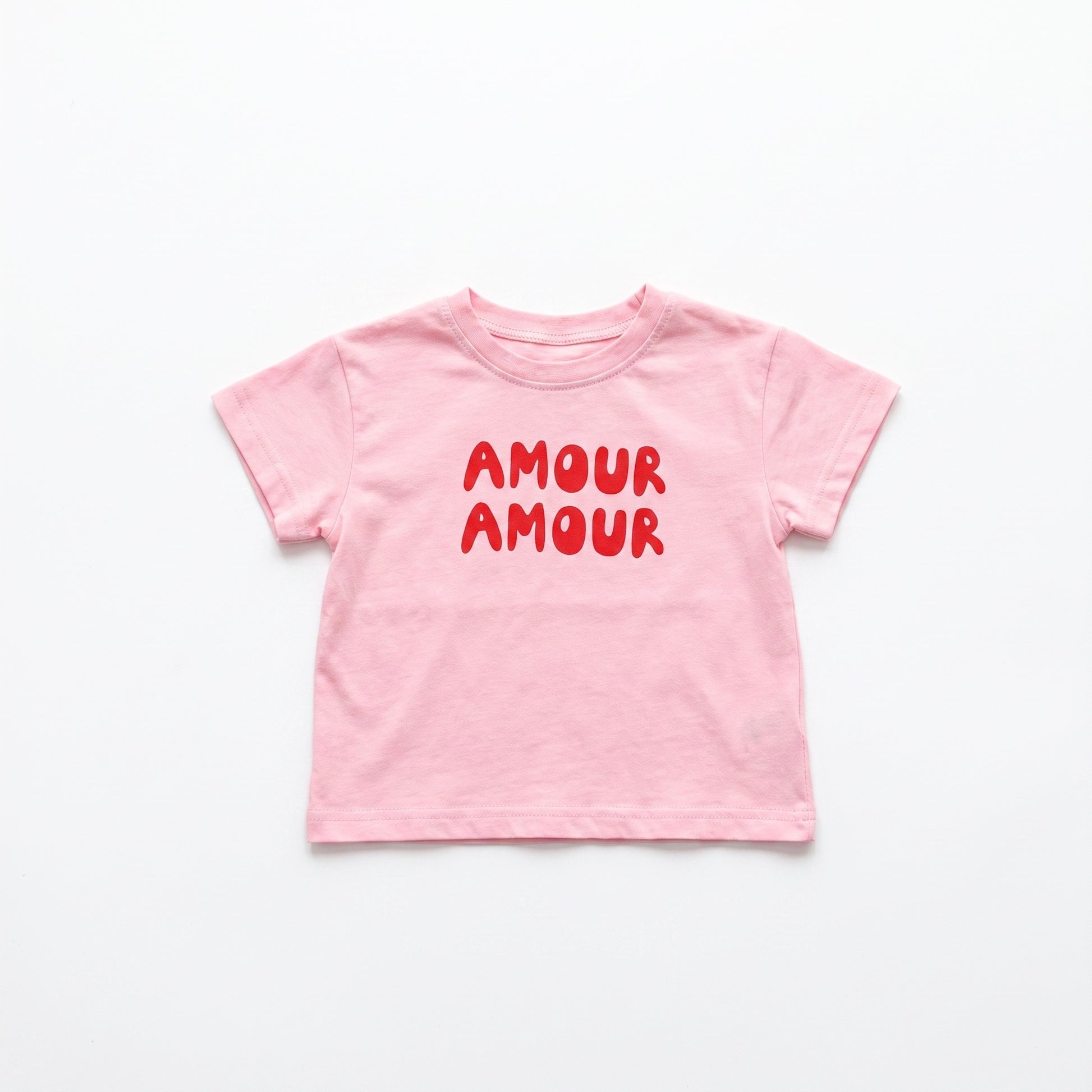 Amour Amour Tee - Pink - toddler graphic t-shirt