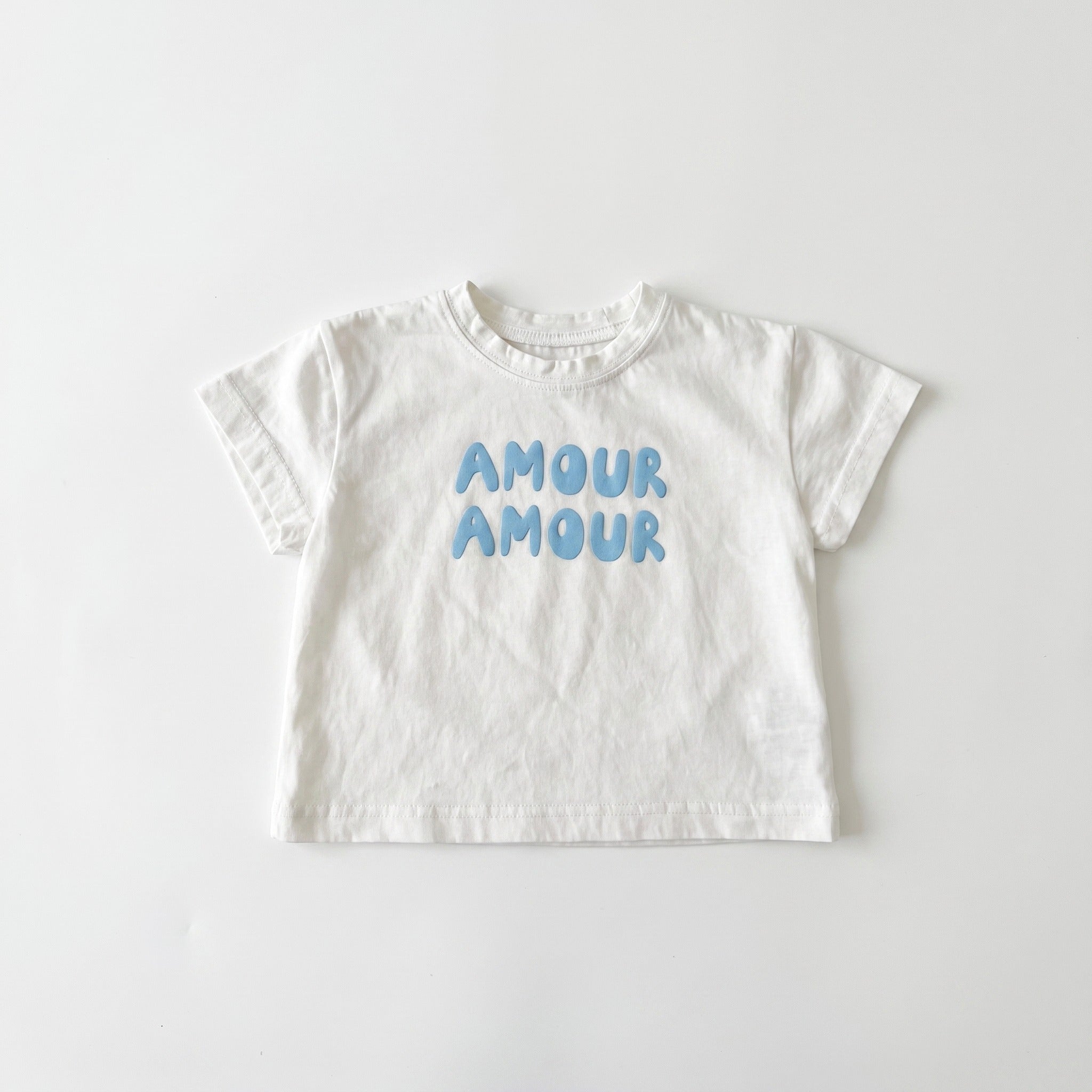 Amour Amour Tee - White - toddler graphic t-shirt