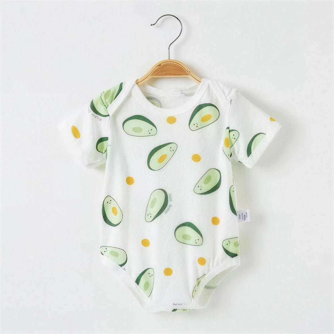 Avocado Baby Romper - professional studio photo