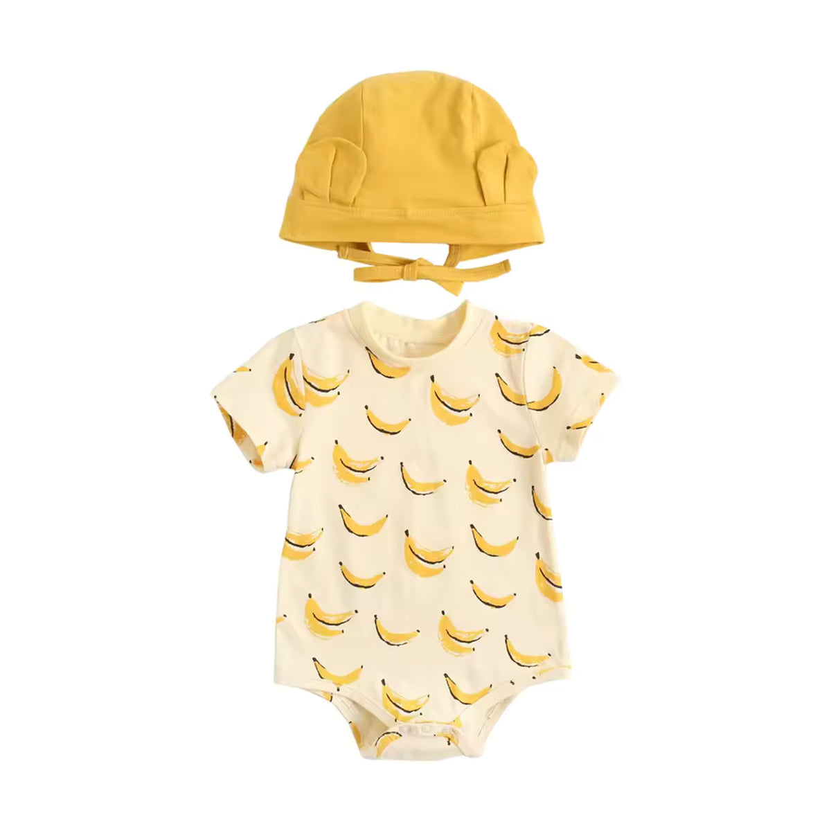 Banana Print Bodysuit Set