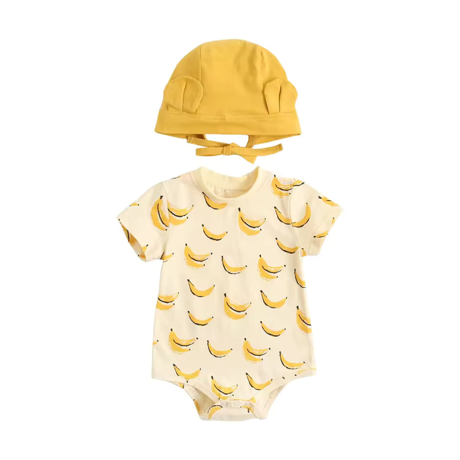 Yellow Banana Bodysuit Set