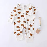 Bear Print Bamboo Romper
