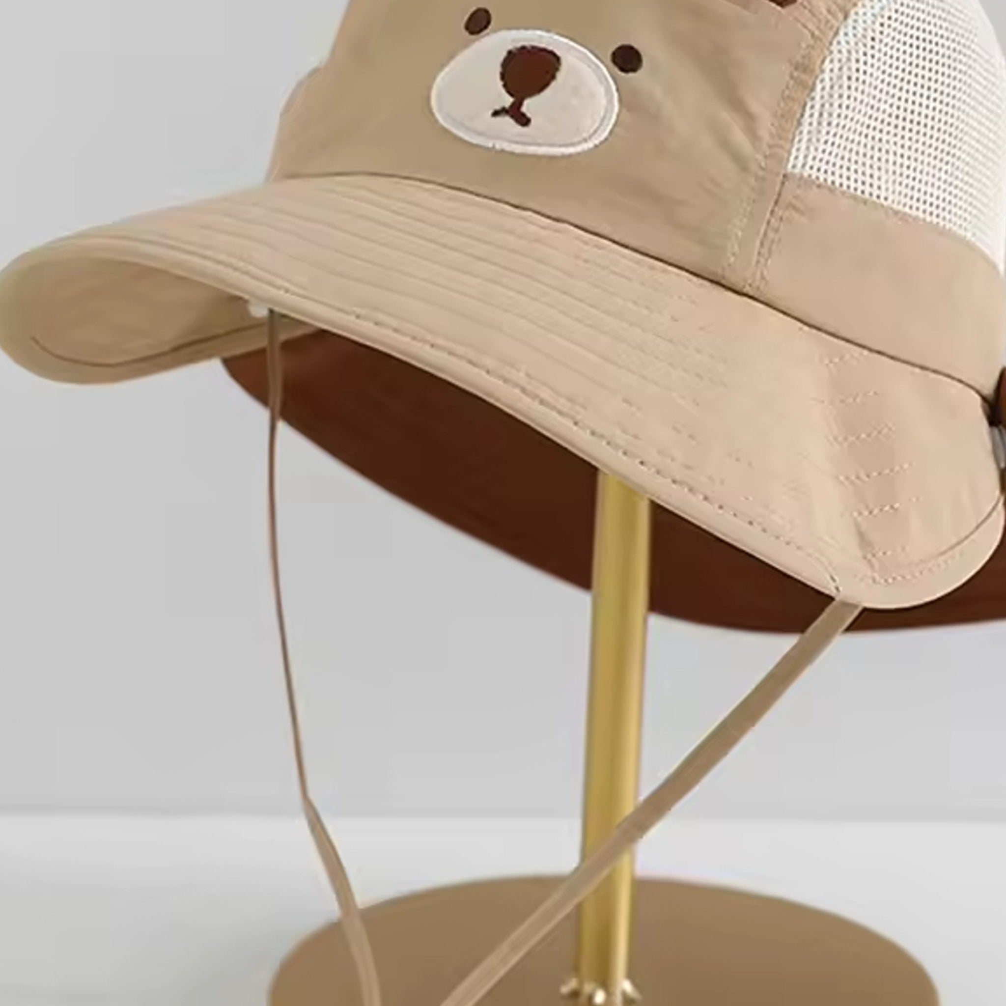 Bear Sun Hat - face detail