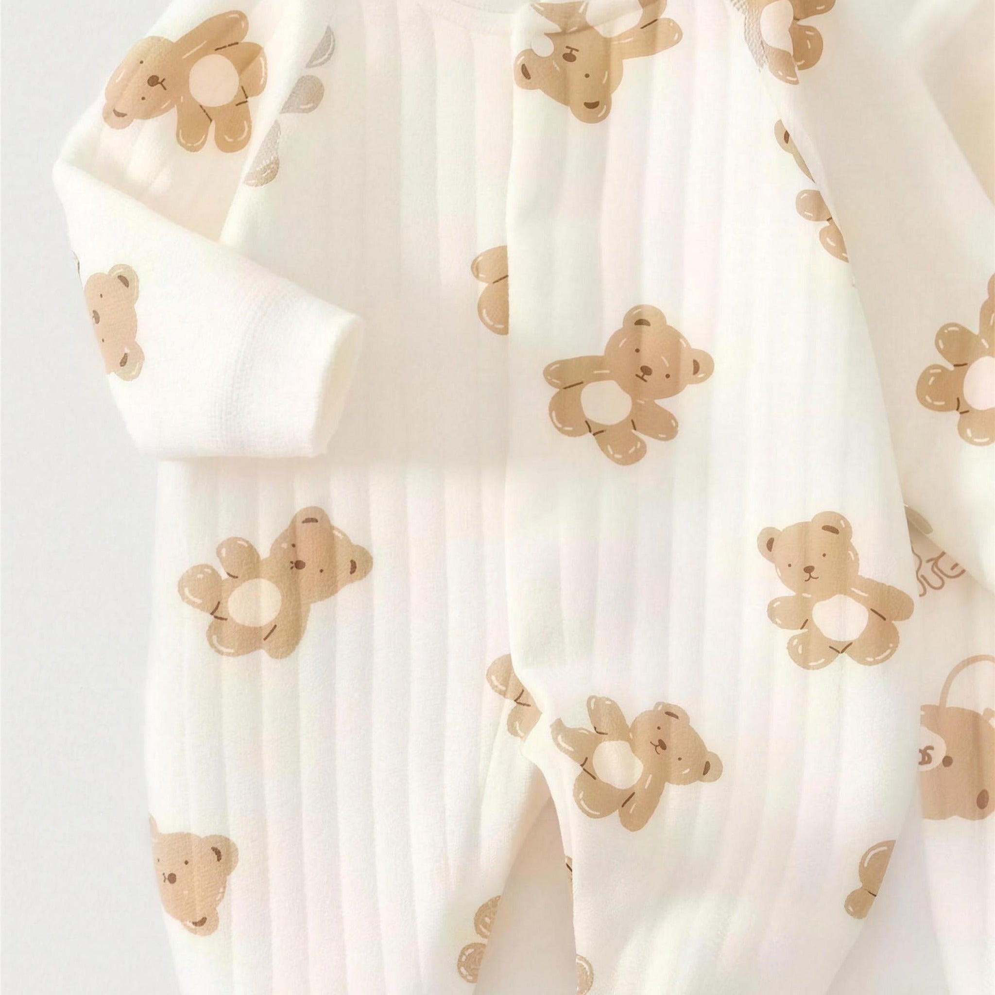 Ribbed Bear Onesie - Bear Icon Print