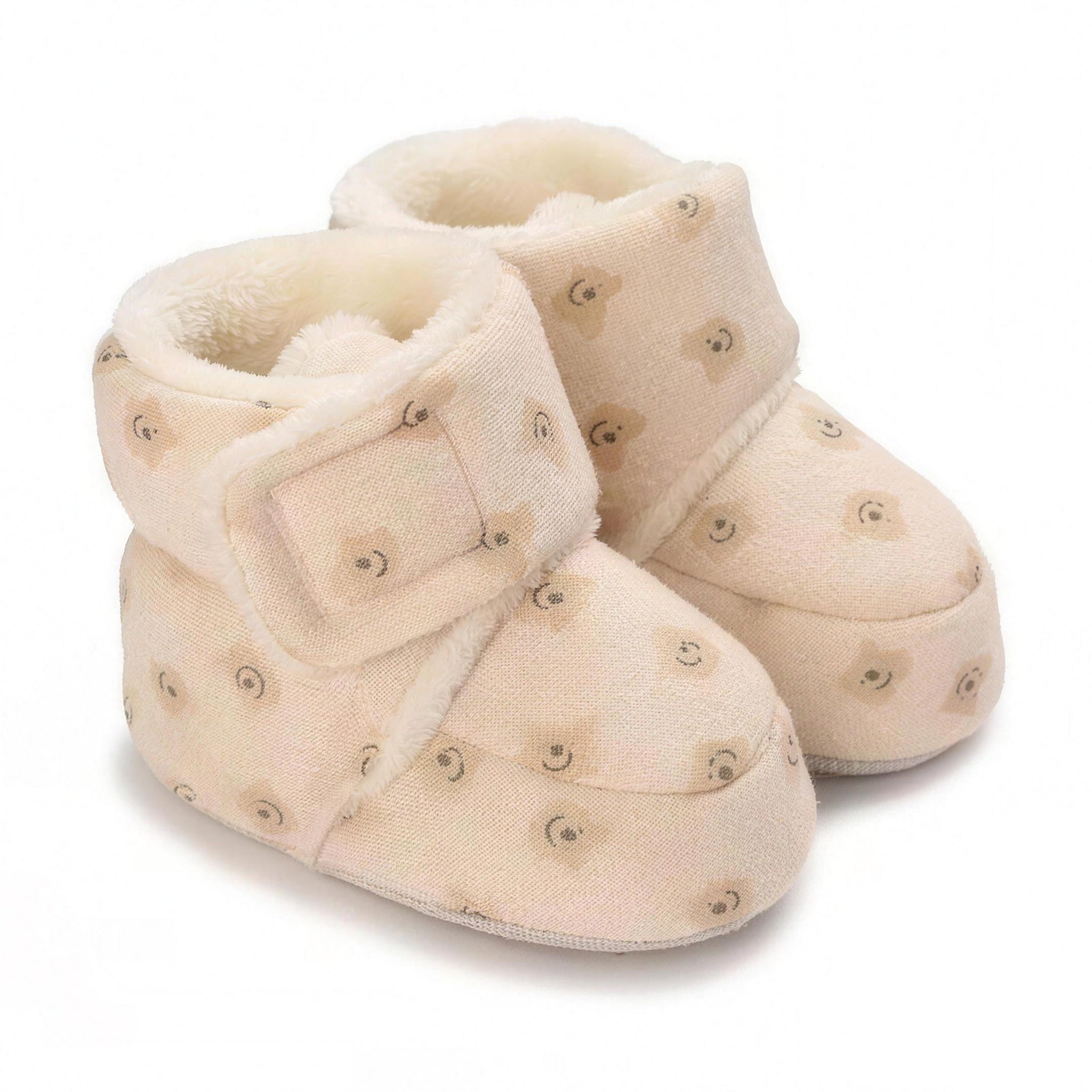 Cartoon Patch Booties - Bear Print