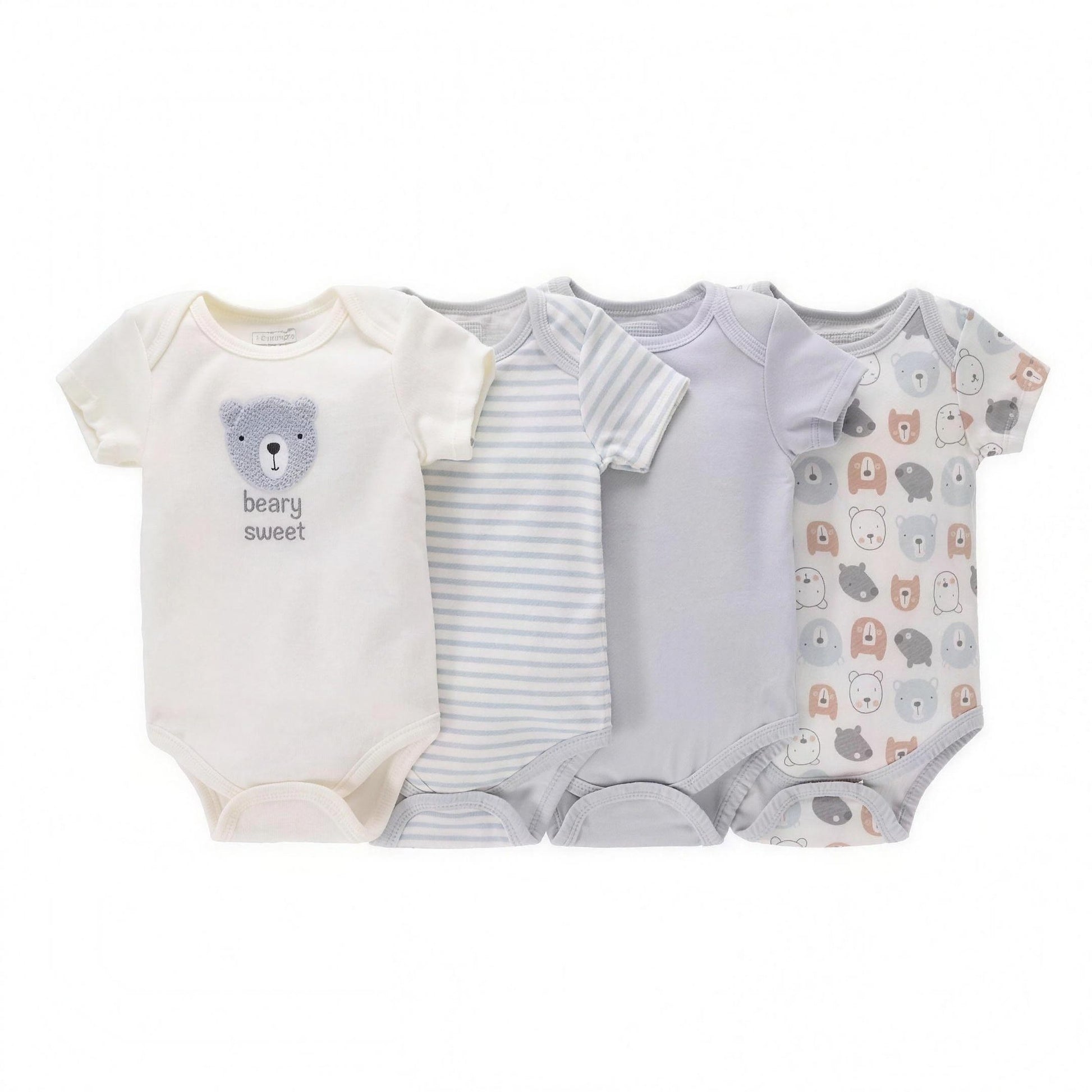 Beary Sweet Bodysuit Set - professional product photo on white background