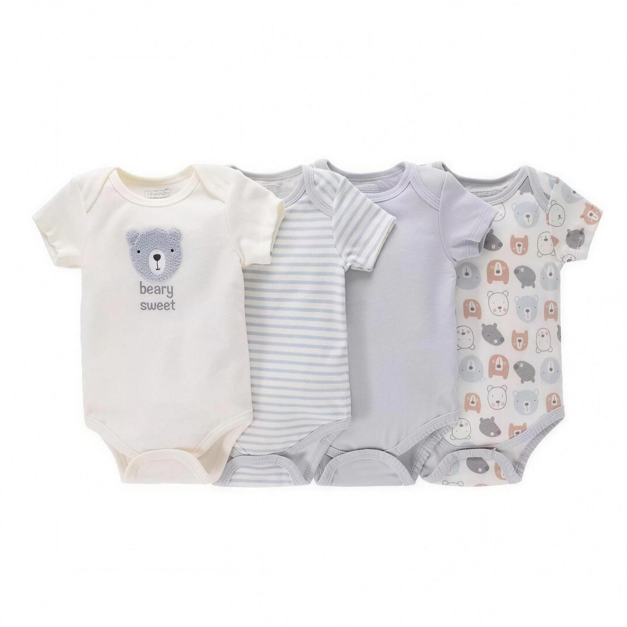 Beary Sweet Bodysuit Set - professional product photo on white background