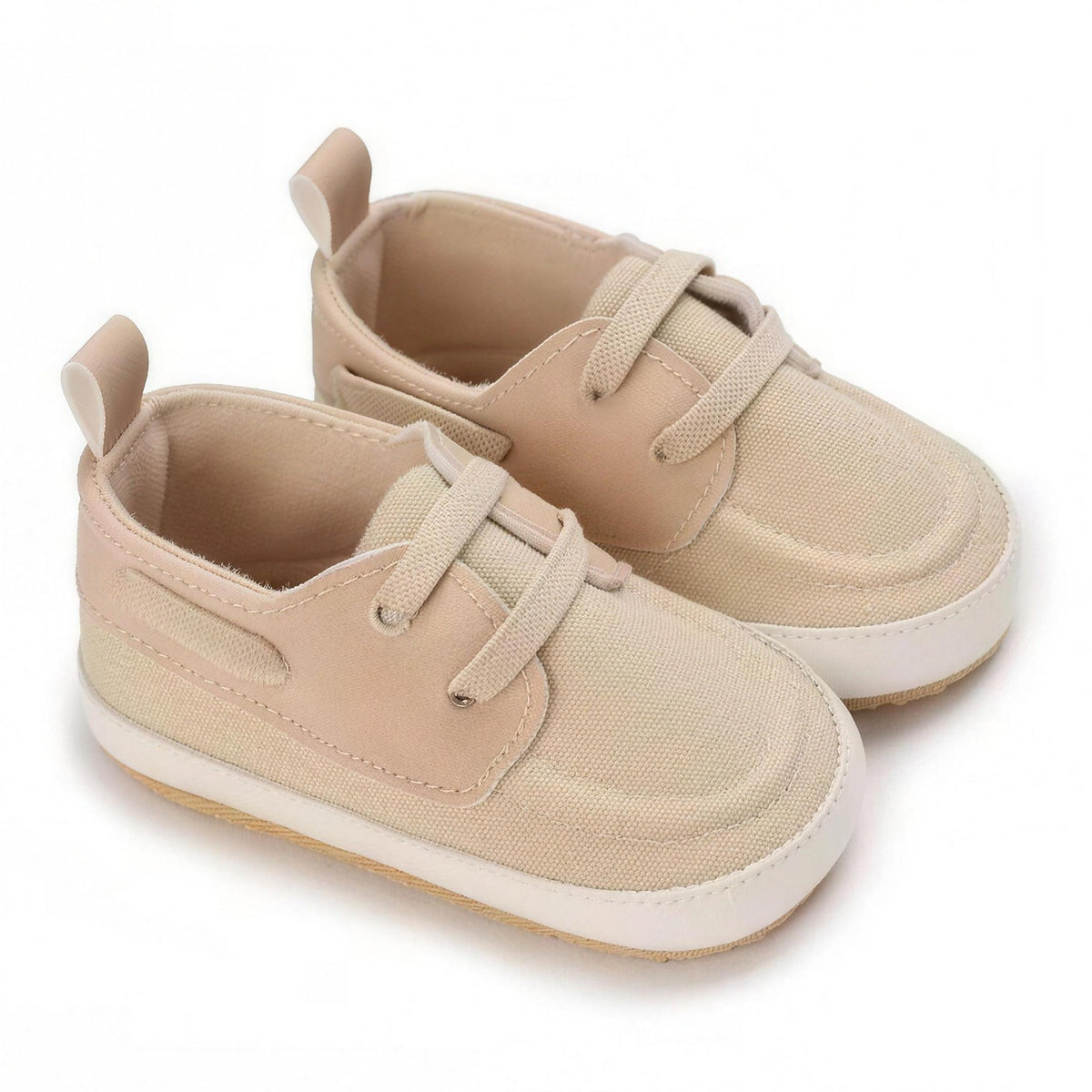 Beige Boat Sneaker - baby shoes, professional product photo