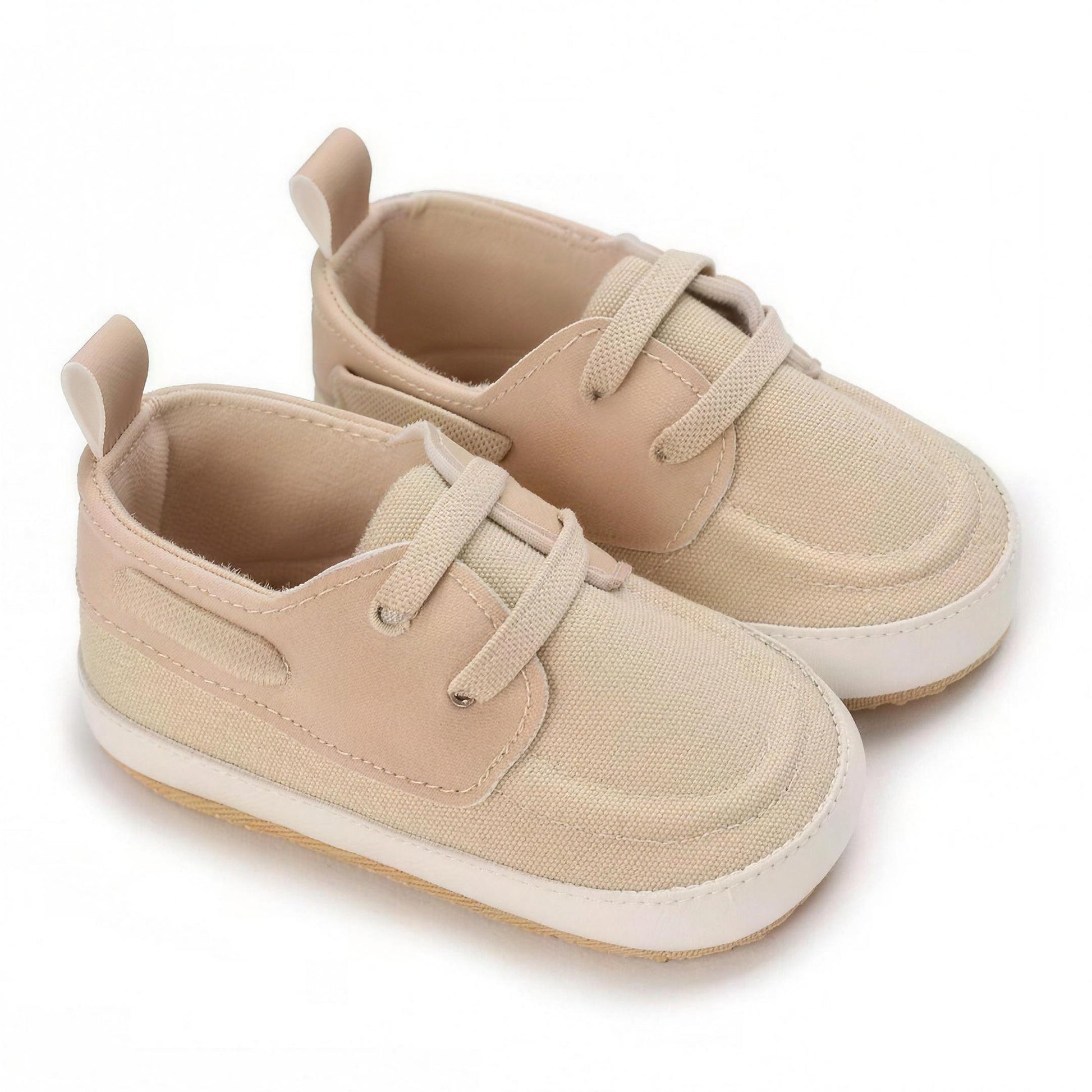 Beige Boat Sneaker - baby shoes, professional product photo