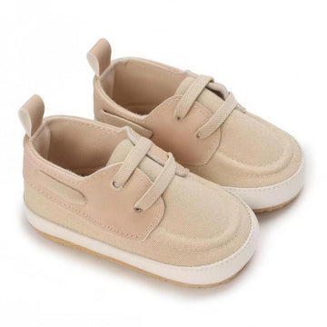 Beige Boat Sneaker - baby shoes, professional product photo