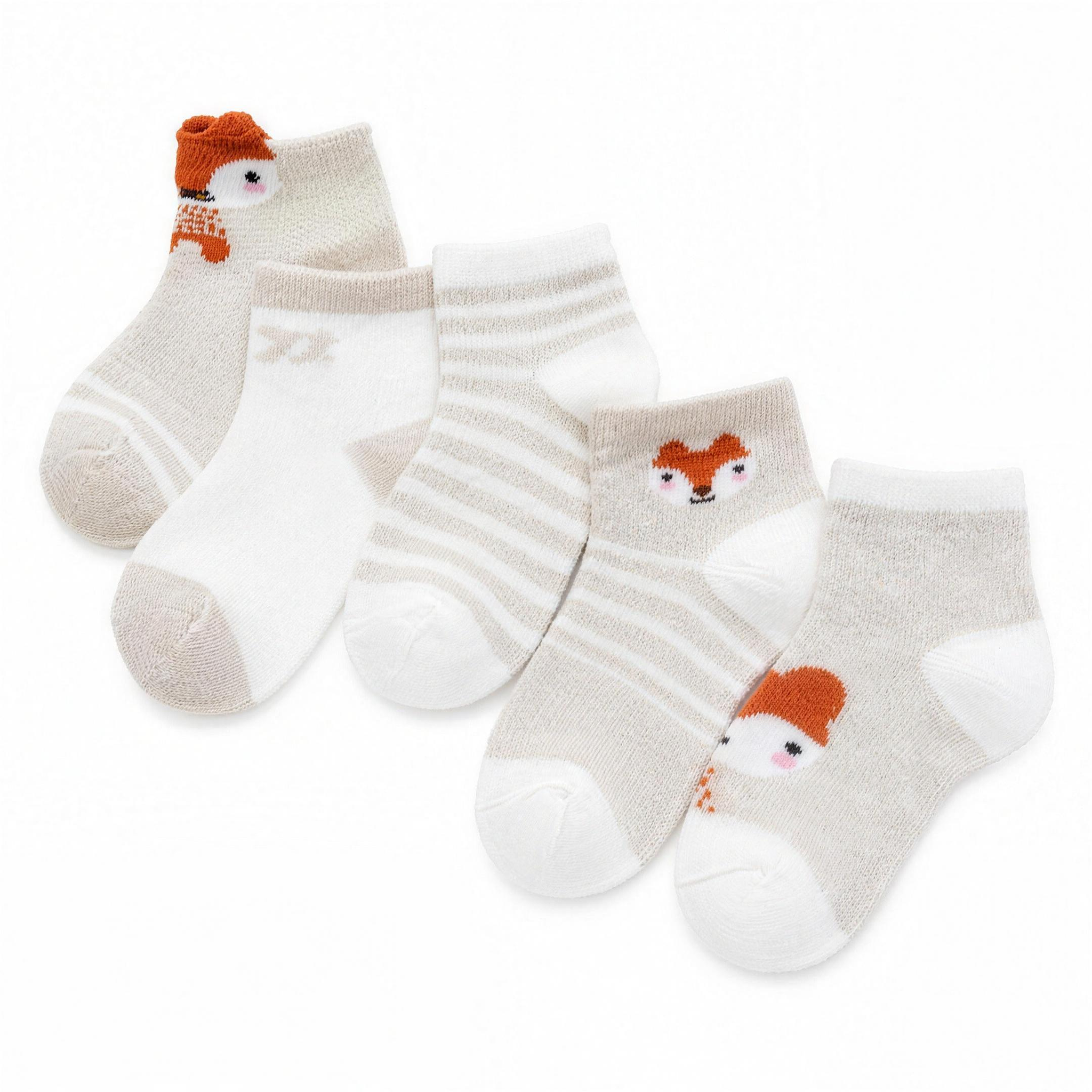 Autumn Fox Sock Set - professional studio photo