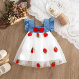 Berry Bow Mesh Dress