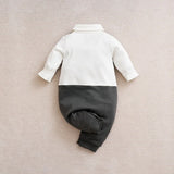Black Tuxedo Baby Romper