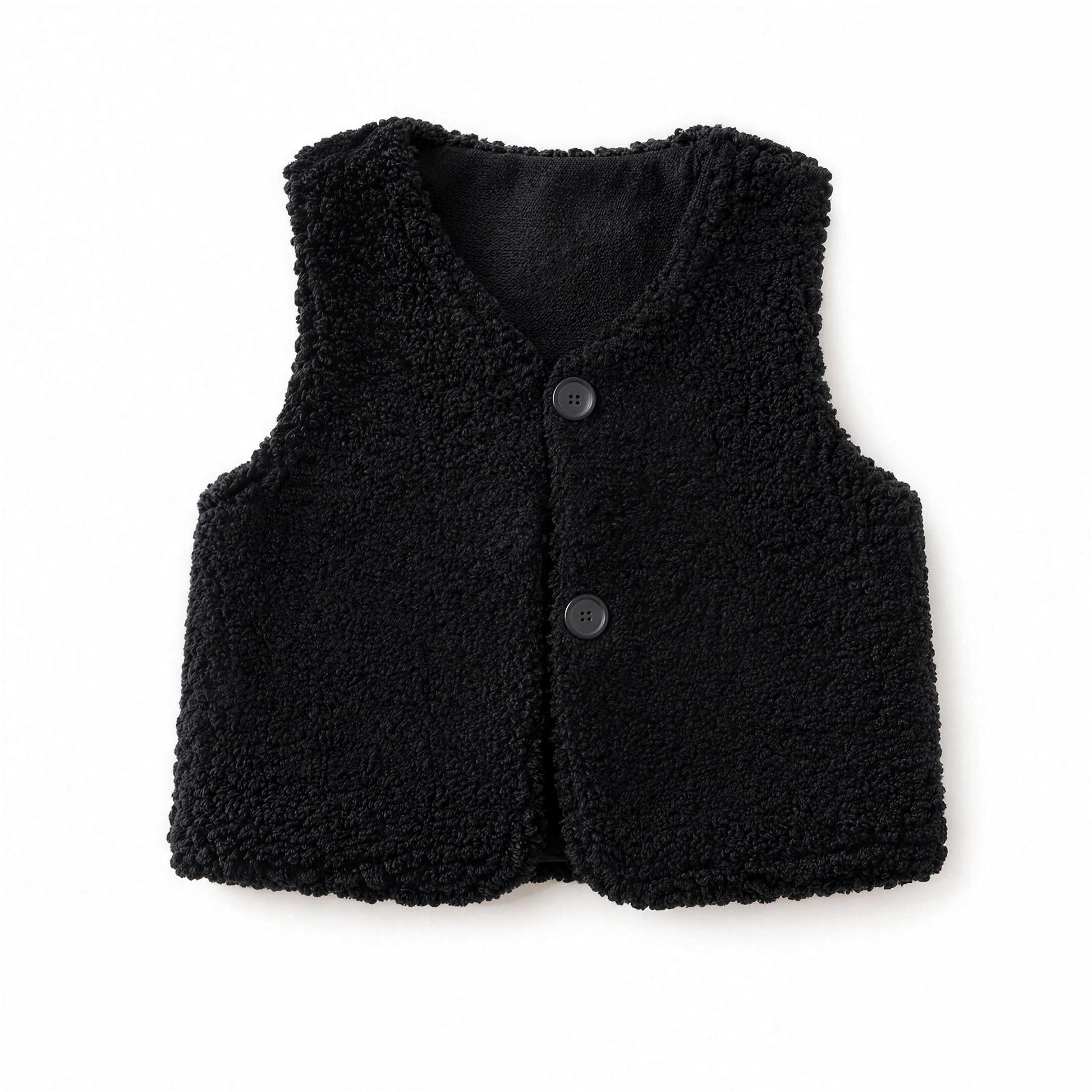 Cozy Sherpa Vest - Black