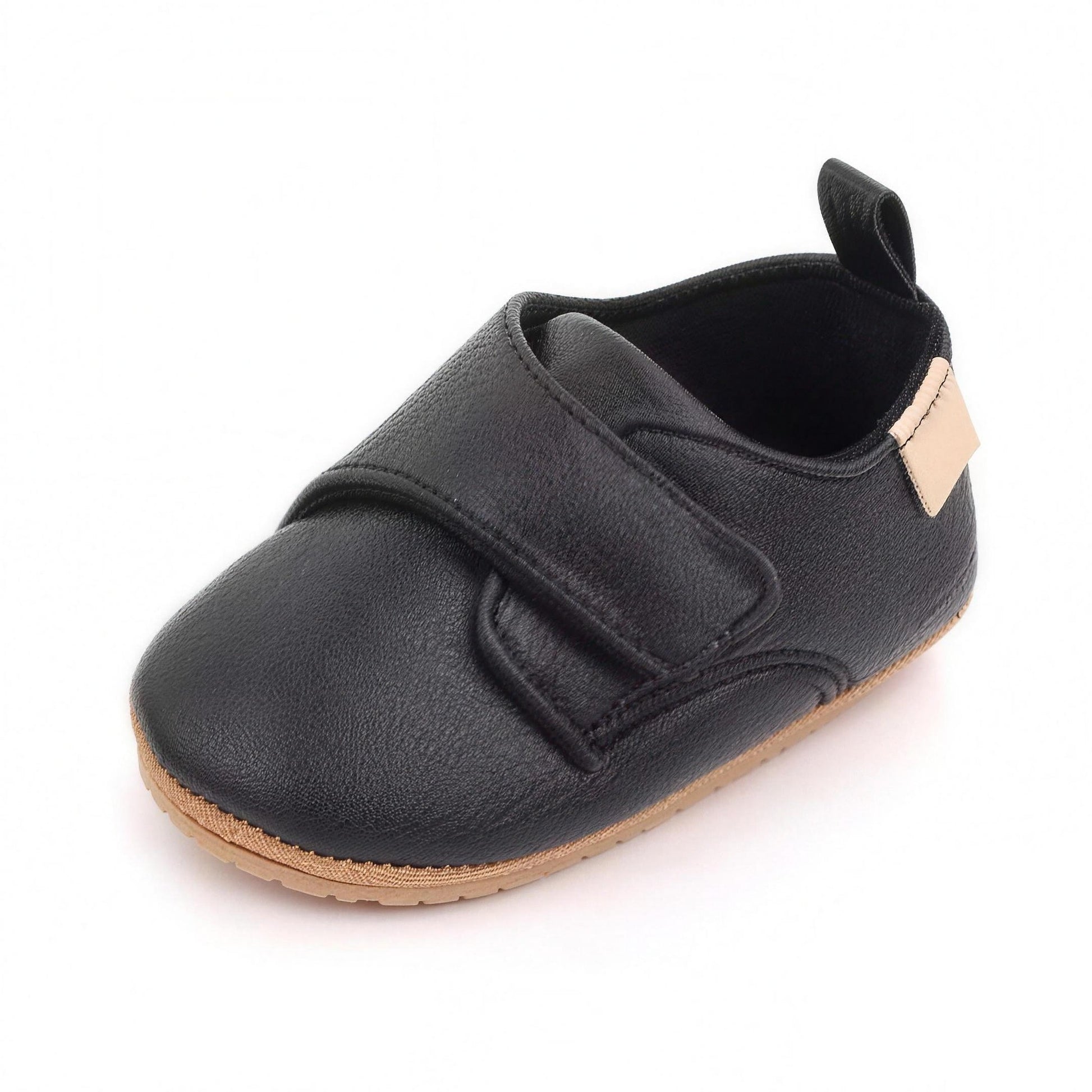 Classic Strap Moccasins - Black - professional product photo on white background