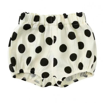 Black Dot Bloomer Shorts, professional studio photo