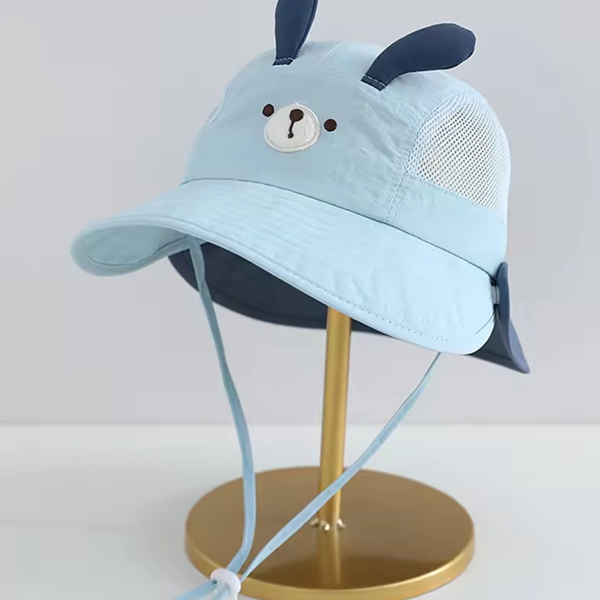 Blue Bunny Sun Hat - wide detail