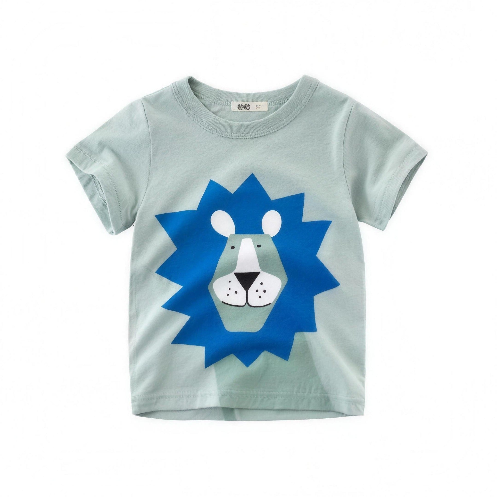 Blue Lion Tee - professional product photo on white background