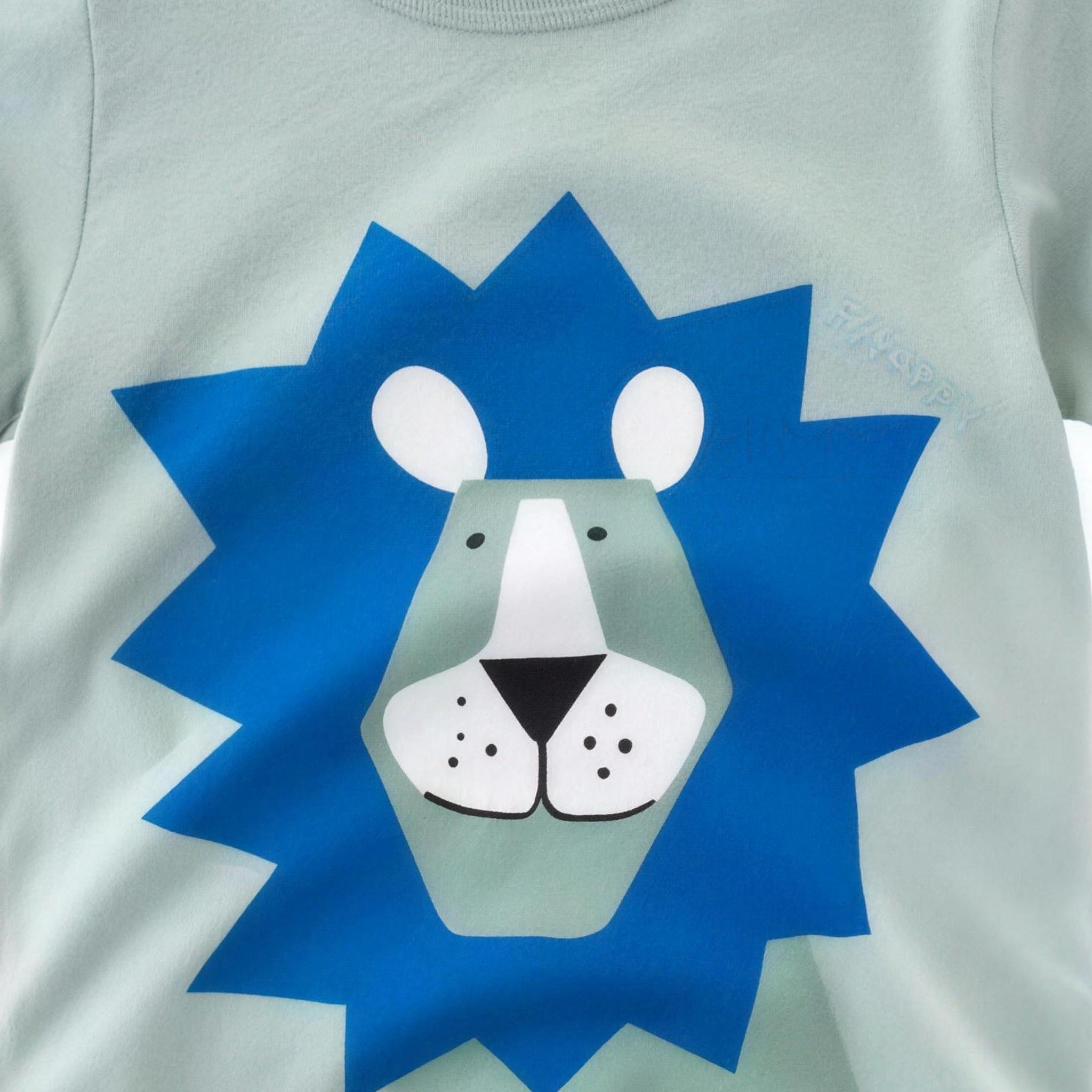 Blue Lion Tee - graphic detail view