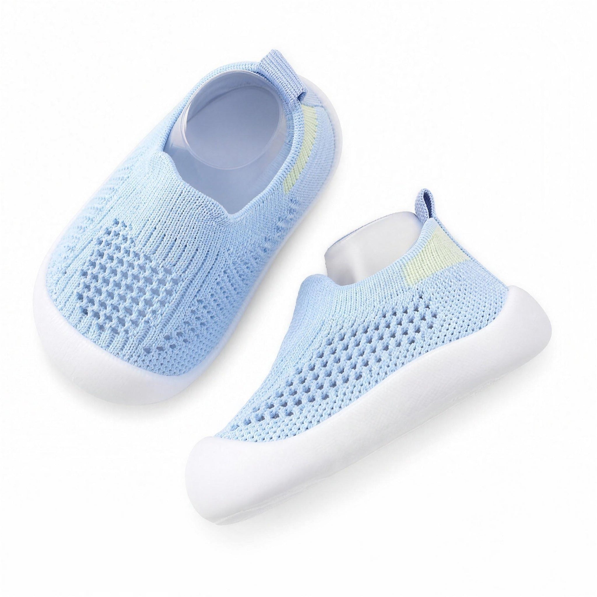 Colorblock Knit Sneakers - Blue