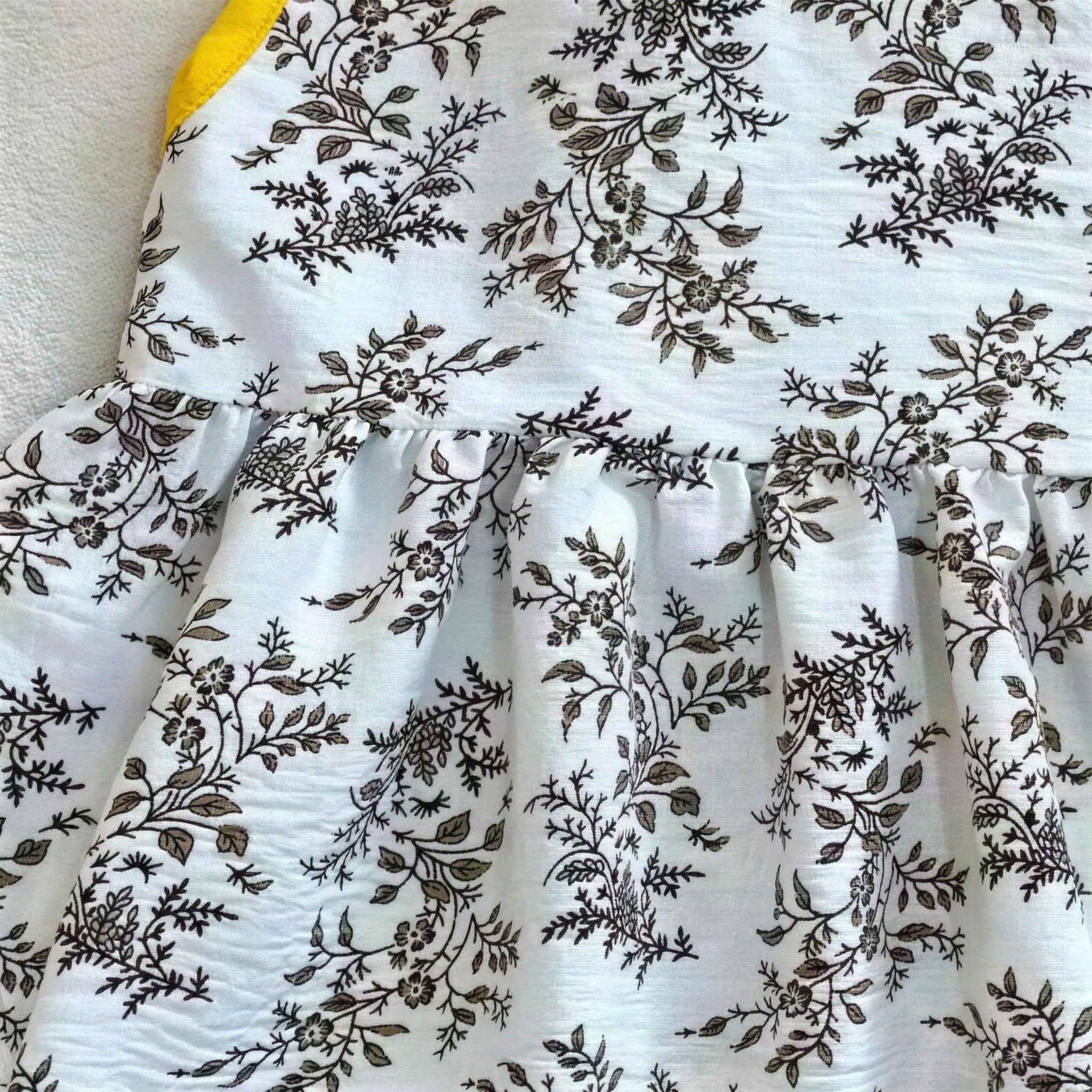 Botanical Sketch Dress - fabric print detail view