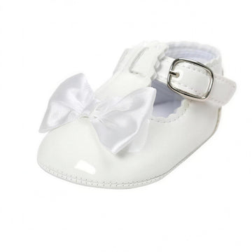 Bow Buckle Mary Jane - White