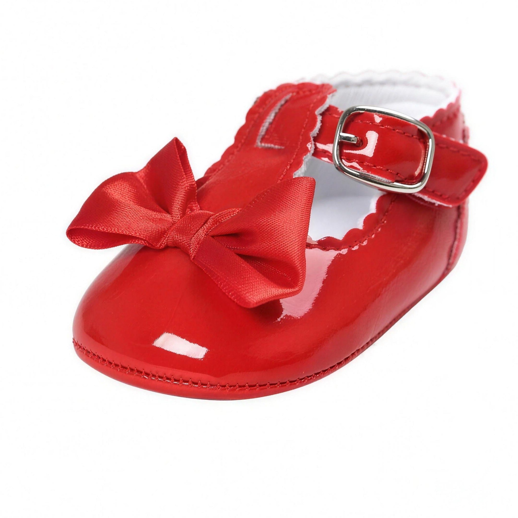Bow Buckle Mary Jane - Red