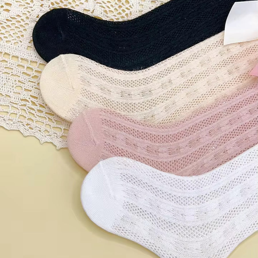 Bow Tie Knee-High Socks