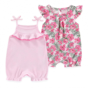 Bow Floral Romper Set - professional studio photo