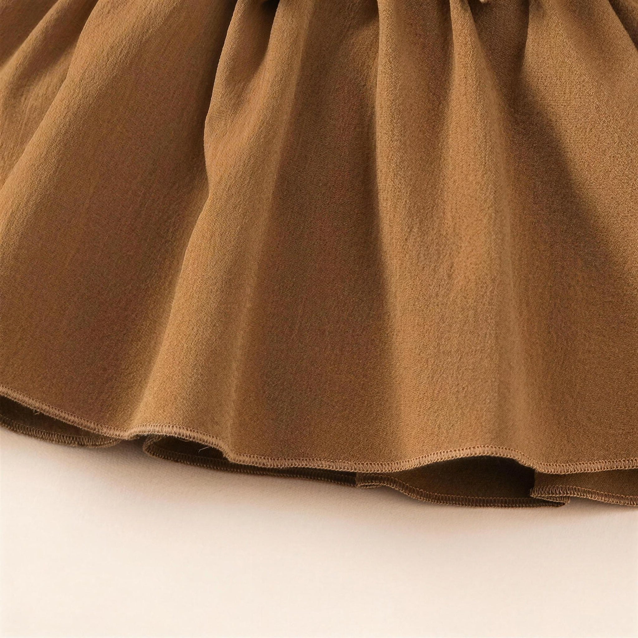 Brown Ruffle Bow Dress & Headband - additional photo