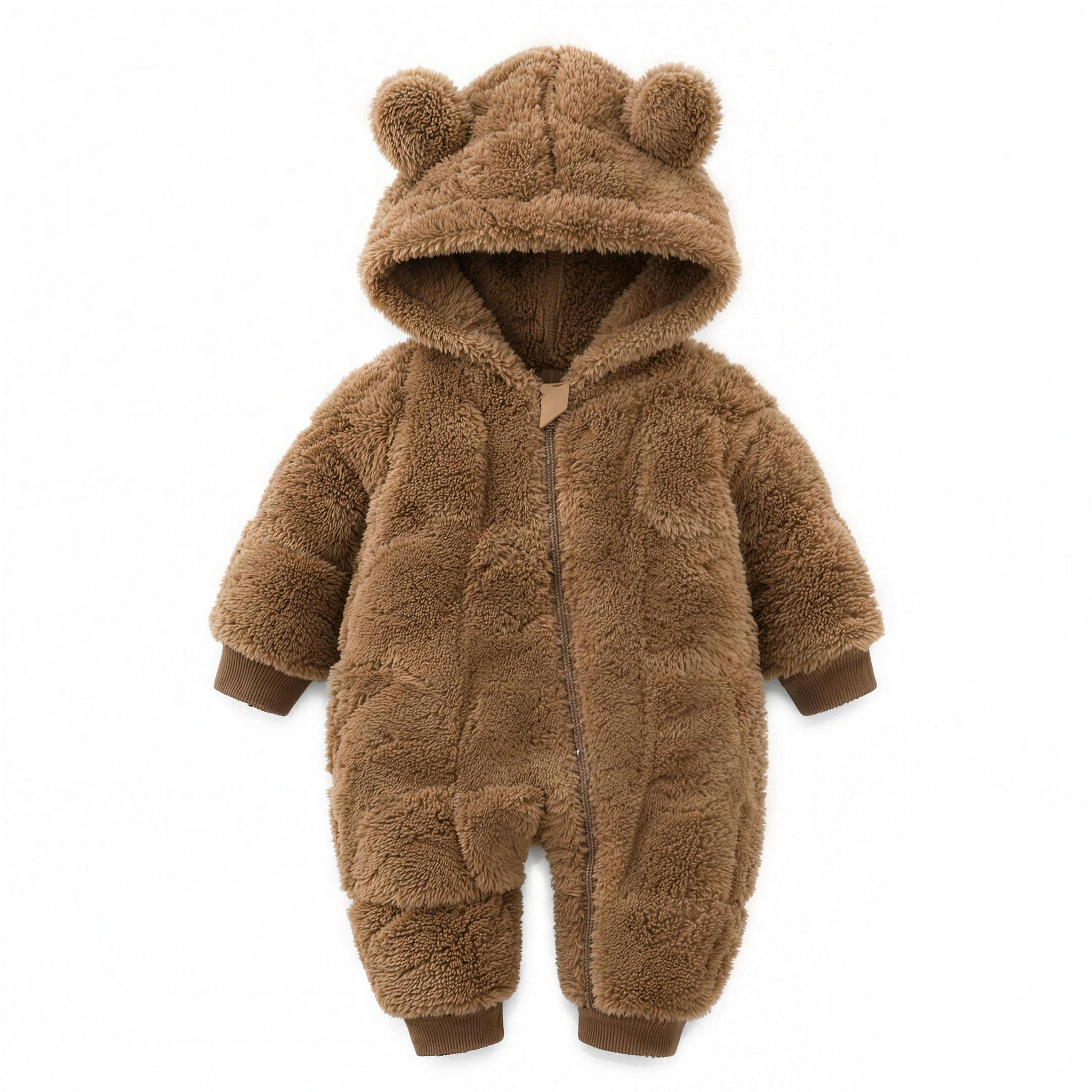 Sherpa Bear Snowsuit - Brown - professional studio photo