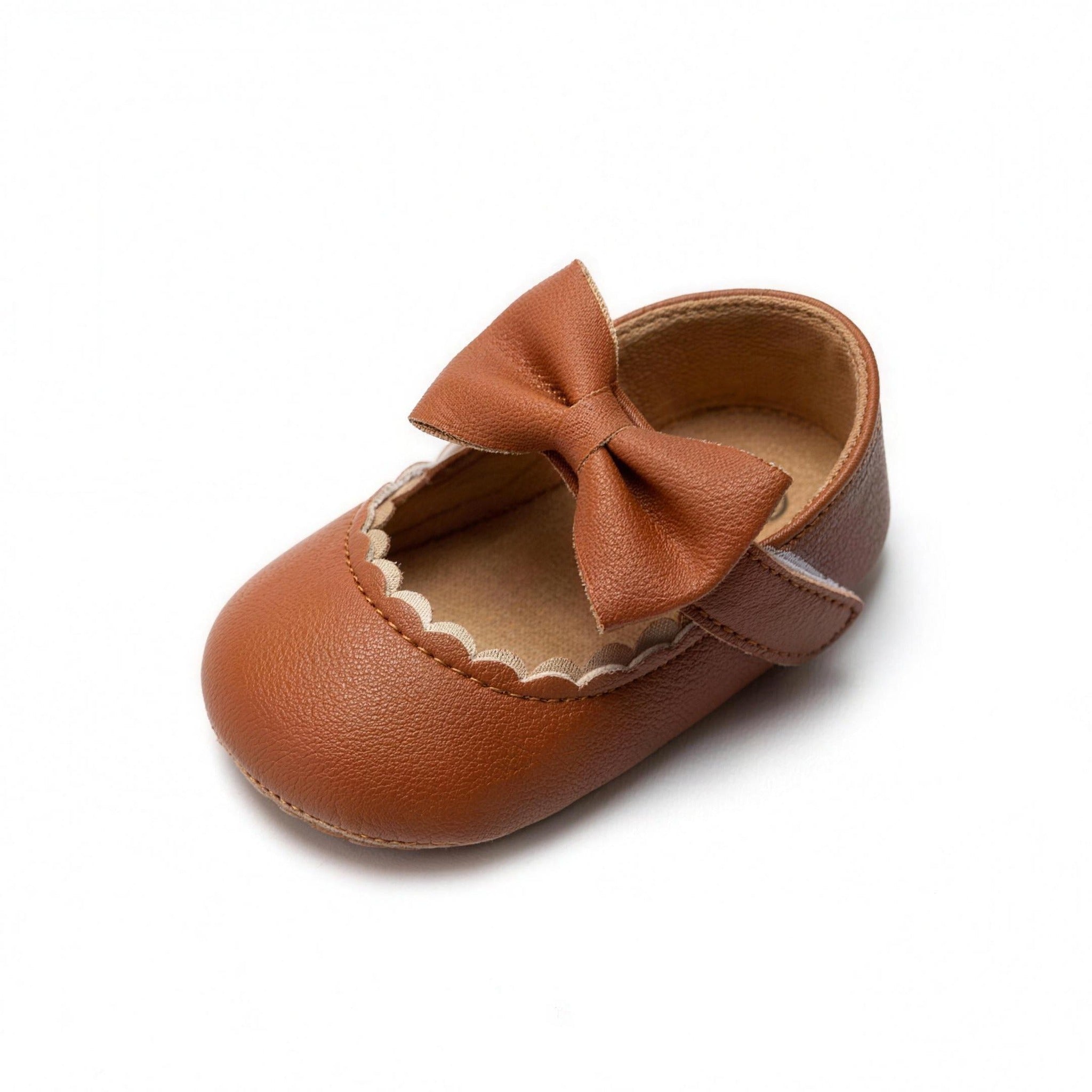 Princess Bow Mary Jane - Brown - professional product photo on white background