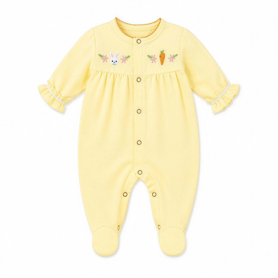 Bunny Carrot Footed Pajama - professional studio photo