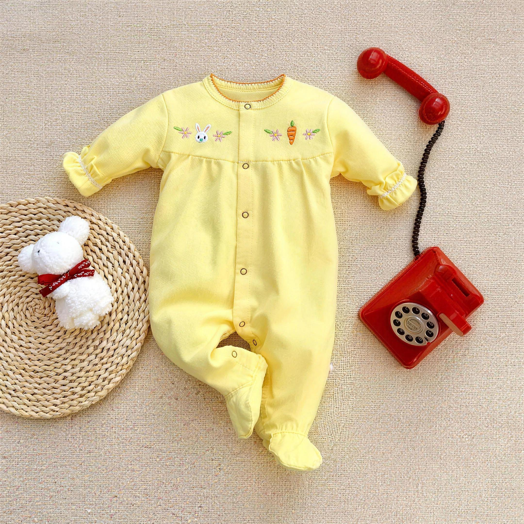 Bunny Carrot Footed Pajama - lifestyle