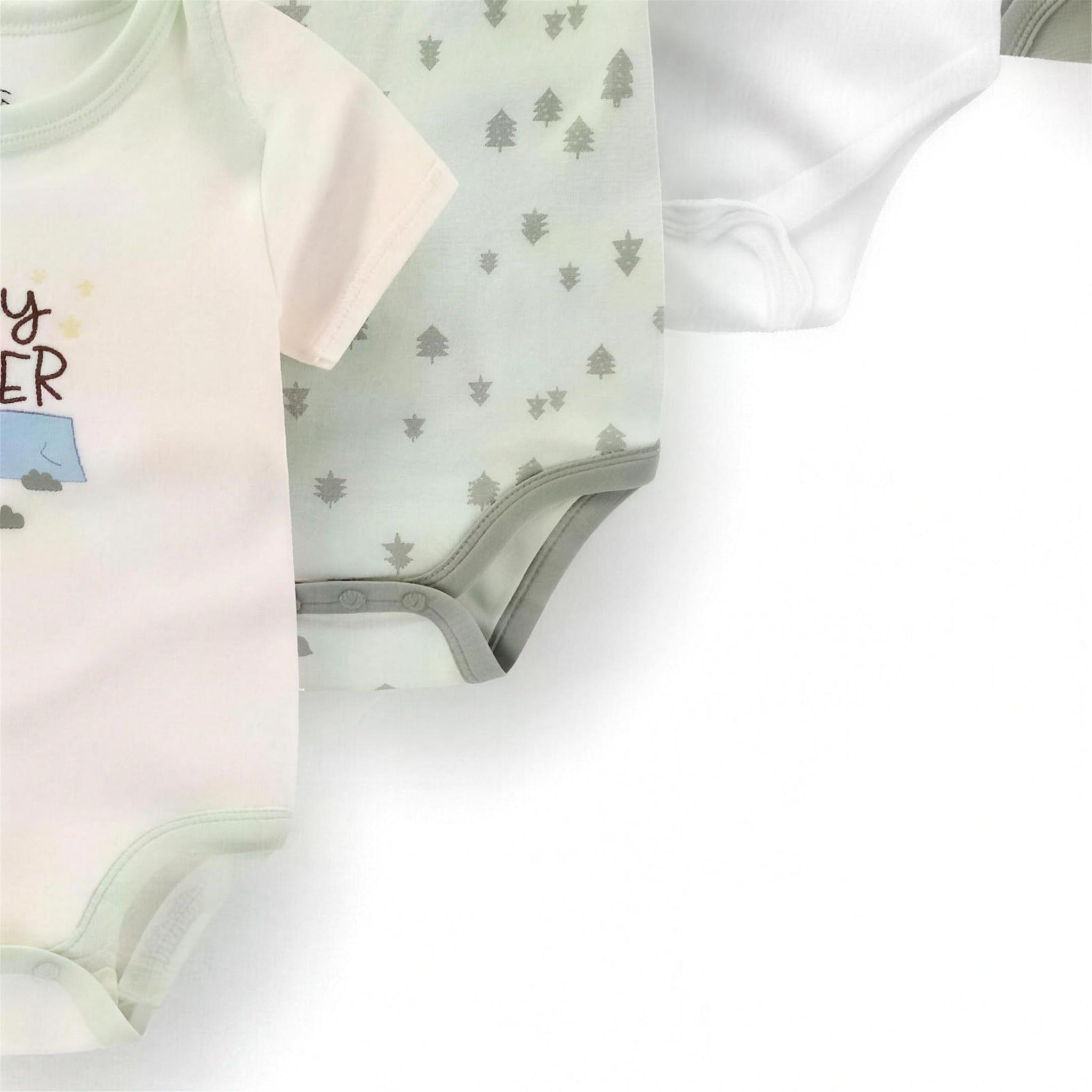 Camper Tree Bodysuit Set - fabric and print detail