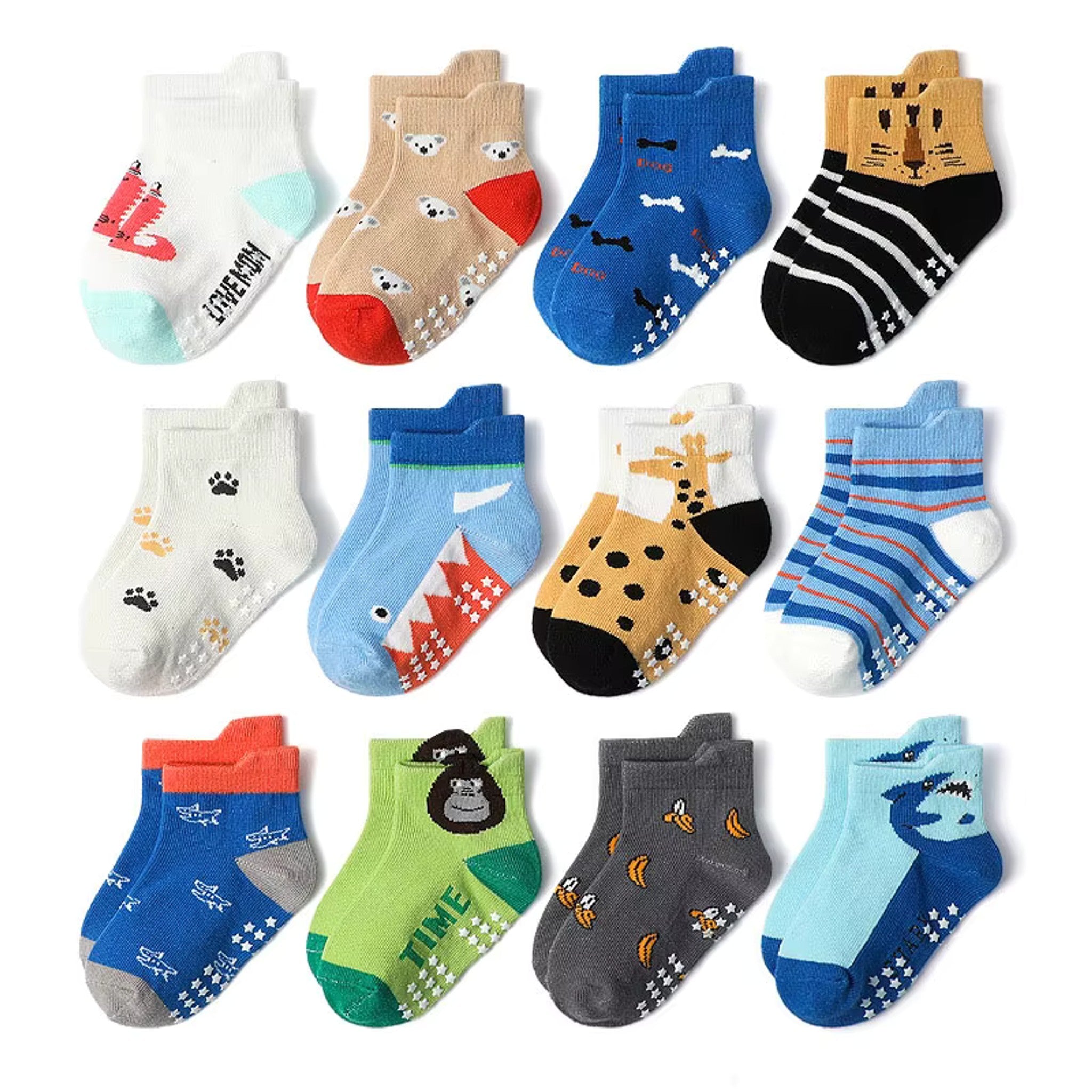 Cartoon Animal Non-Slip Floor Socks - all 12 designs