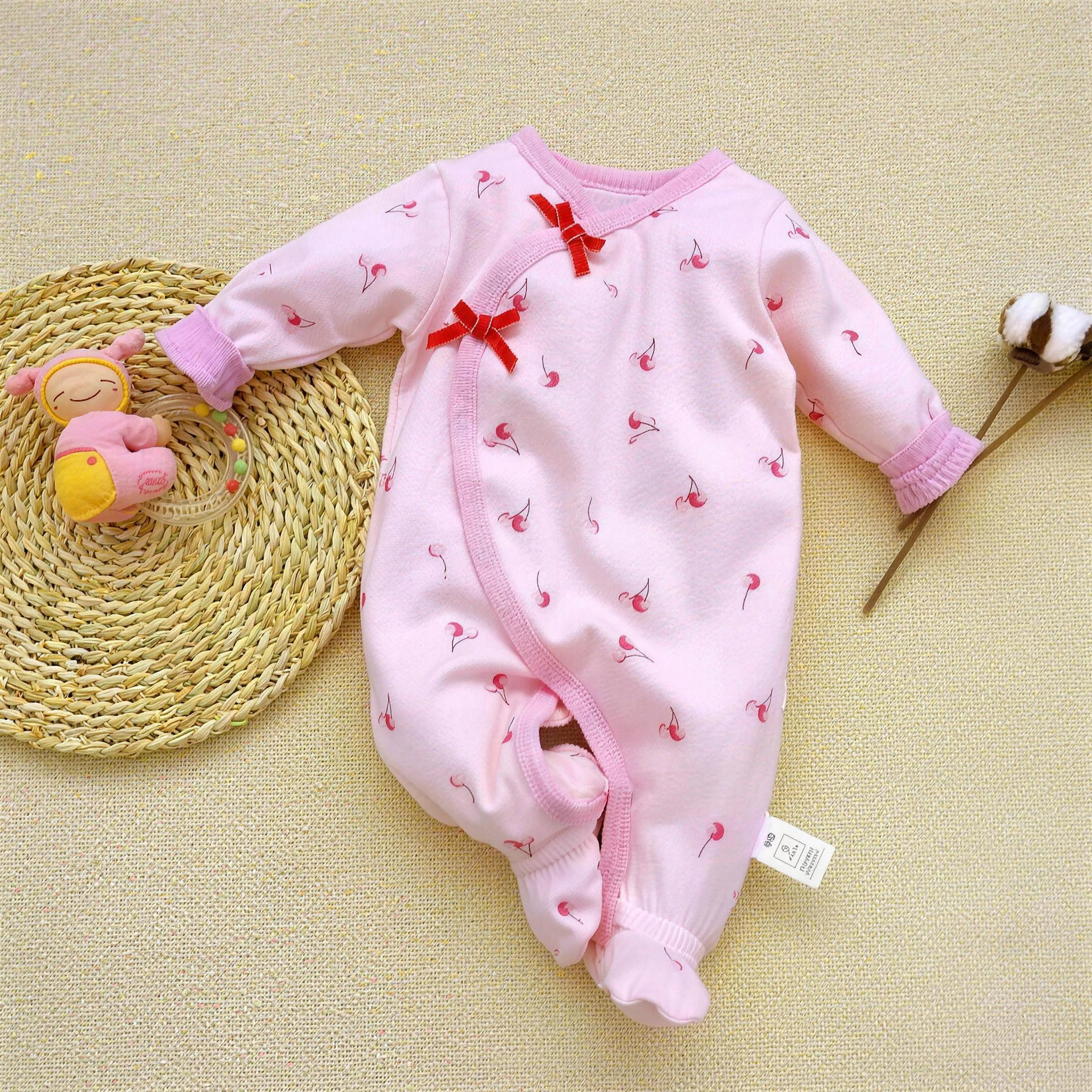 Cherry Wrap Footed Pajama - lifestyle
