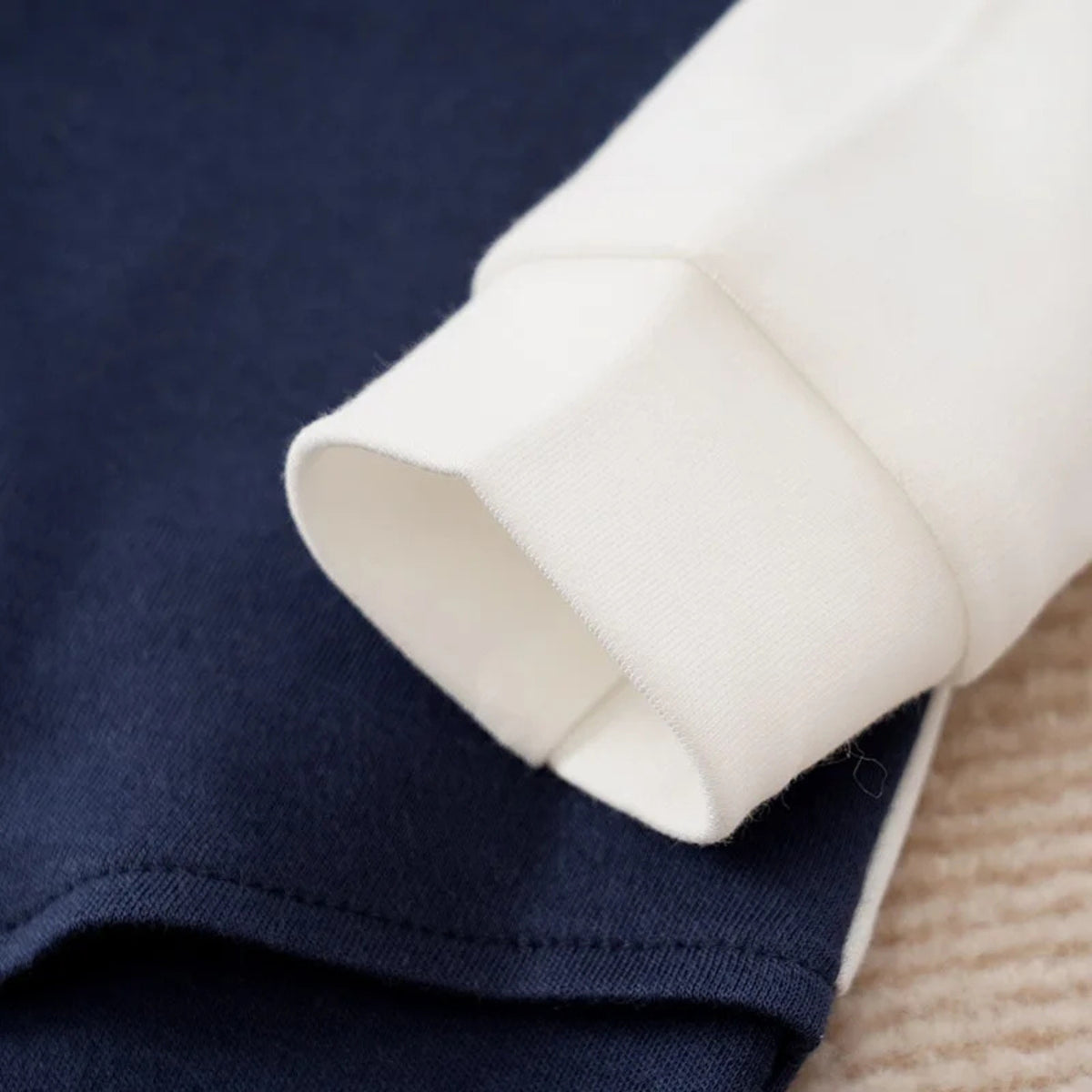 Navy Tuxedo Baby Romper in Classic - baby and toddler clothing, professional product photo