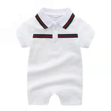 Classic Stripe Baby Polo Romper
