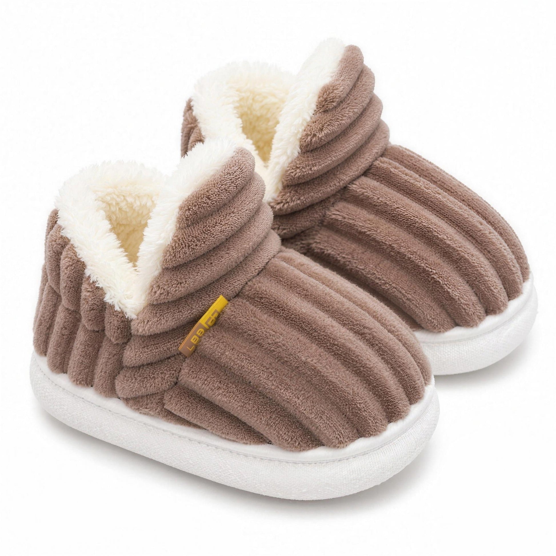 Cozy Corduroy Slippers - Coffee