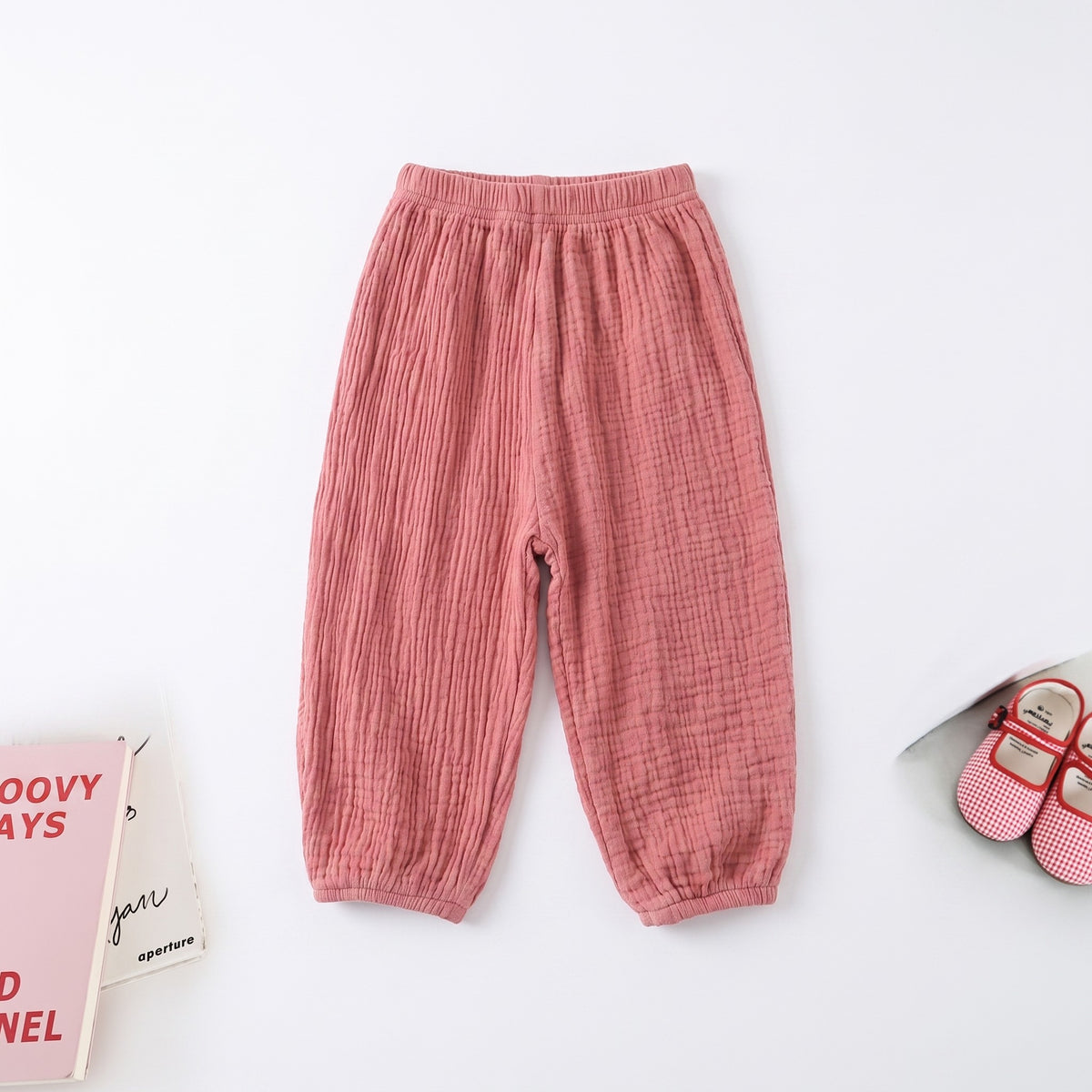 Cloud Cotton Summer Pants - Rose Pink