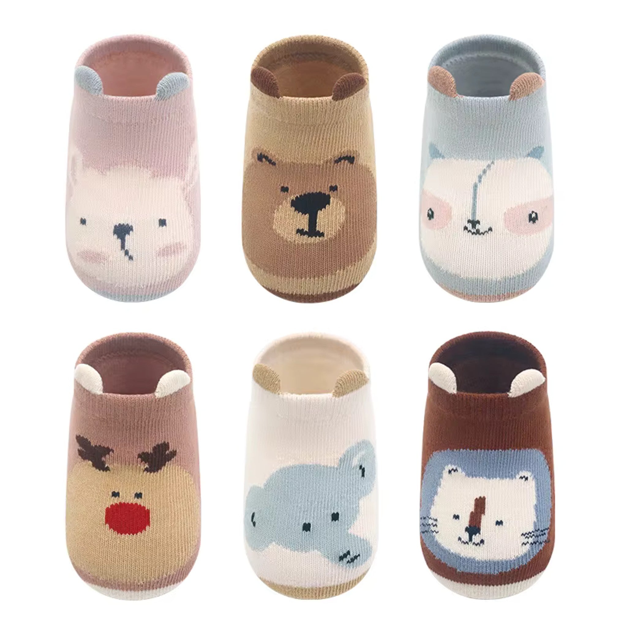 Cozy Animal Ear Floor Socks - all 6 designs