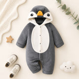 Cozy Penguin Baby Romper