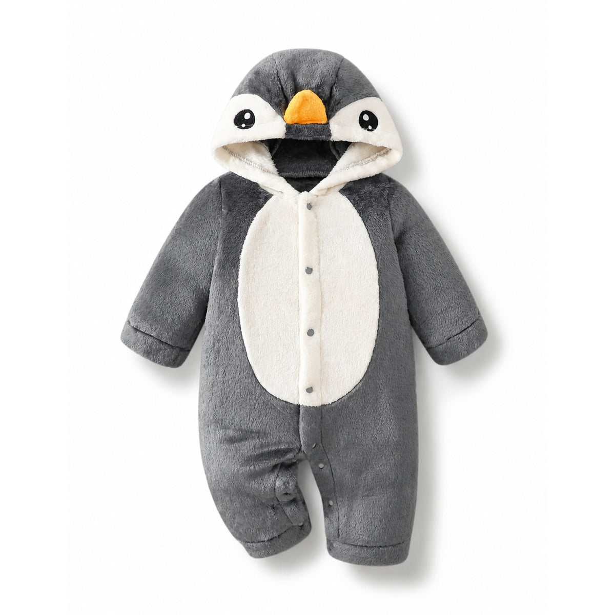 Cozy Penguin Baby Romper - baby and toddler clothing, professional product photo